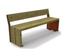 Banc Gavarres en Corten et bois
