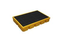 EMP - Bac de rétention plastique 100 L Jaune - Caillebotis inclus - Polyéthylène résistant