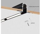 Rail Magnétique Encastré 48V NOIR pour Enduit - 1m