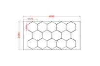 Kit 14 LED Hexagonal 562,5W avec cadre 110lm/w - Blanc Froid 6000K - 8000K