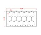 Kit 14 LED Hexagonal 562,5W avec cadre 110lm/w - Blanc Froid 6000K - 8000K