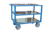 Servantes établis, 3 plateaux tôle galva 500 kg