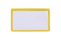 Manutan Expert - Porte-étiquette adhésif jaune 60x100 mm - Signalétique entrepôt - PVC résistant