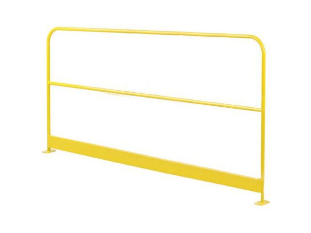 Manutan Expert - Barrière de protection en acier jaune avec plinthe - 2000 mm - Haute visibilité et robustesse