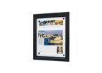 Vitrine d'Affichage Noire Intérieur/Extérieure Métal 1 x A4