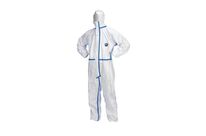 Tyvek Dupont - Combinaison Jetable 600 Plus - Taille L - Protection Type 4, 5, 6 - Blanc