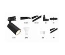 Kit Rail LED Monophasé en U + 14 Spots GU10 Noir - 800 cm - Blanc Chaud (2300K - 3500K)