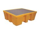 EMP - Bac de rétention plastique 1000L Jaune - Caillebotis Galvanisé - 2000kg Charge Max - 5 ans Garantie