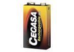 Accus rechargeables NiMH 100 mAh 9V 6F22 Blister de 1 pile