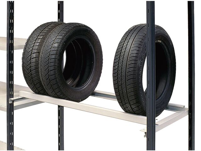 Support pour stockage de pneus L.970 x P.600 mm avec 4 crochets pour rayonnage peint Universel