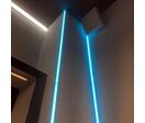 Profilé Aluminium encastré d'angle pour Ruban LED Couvercle Blanc Opaque - 1 m