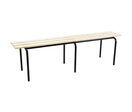 Banc bois empilable 160 cm Beige - Collectivité Intensive - 5 places - Hêtre et Métal - 3 ans garantie