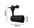 KIT SPOT LED SUR RAIL MONOPHASÉ + AMPOULE LED GU10 8W - Noir / Blanc Froid 6000K - 8000K