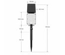Spot LED Extérieur à Piquer IP65 Solaire 8W 1150lm 144lm/W avec Détecteur CCT 3000K - 4000K -