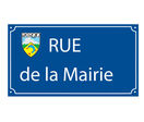Plaque de rue murale aluminium