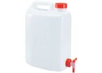 Mobil Plastic - Jerrican PEhd 10L Blanc avec Robinet - Usage Alimentaire - Recyclable