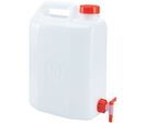 Mobil Plastic - Jerrican PEhd 10L Blanc avec Robinet - Usage Alimentaire - Recyclable