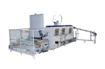 Tunnel de lavage industriel pour dégraissage et traitement de surfaces. 