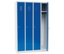 Manutan Expert - Vestiaire IP Bleu 4 Colonnes - Acier, Serrure Clé, Socle, 1800x1170mm, 10 Ans Garantie