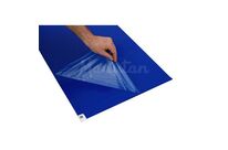 Tapis adhésif antibactérien - 115 x 45 cm Bleu - Usage intensif - 30 feuillets
