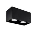 Plafonnier 2 Spots pour Ampoule GU10 - Noir