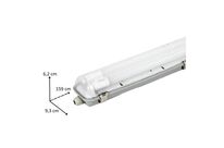 Kit de Réglette LED IP65 + 2 Tube Néon LED 150cm T8 22W - Blanc Chaud 2300K - 3500K