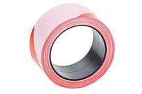 Manutan Expert - Ruban de signalisation de chantier 100m x 50mm Rouge/Blanc - Polyéthylène - Usage Parking