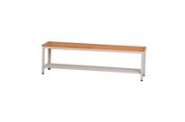 Praktisk - Banc de Vestiaire 1500mm Bois/Métal Gris RAL 7035 - Socle-banc Robuste et Durable