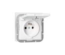 Prise Encastrée 2P+T 16A 250V avec Clapet - Blanc