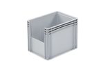 Bac plastique plein à ouverture picking - norme Europe 400x300x320 mm | BLG4332PICK