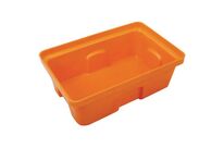 Manutan Expert - Bac de rétention plastique 40L Orange - PEHD résistant acides/bases - 640x410x220mm