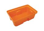 Manutan Expert - Bac de rétention plastique 40L Orange - PEHD résistant acides/bases - 640x410x220mm