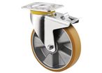 Tente - Roulette Pivotante à Frein 800 kg Ø 160 mm Polyuréthane Aluminium - Manutention Intérieur/Extérieur