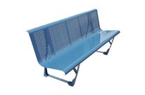 Banc métal Anjou - Banc de collectivité 2m - Bleu - Robuste et Durable