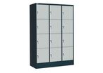 Thurmetall - Armoire 12 casiers électriques Gris foncé/gris clair - Vestiaire multicases - Acier, 1790x1205x582mm, Livré monté, 5 ans garantie
