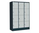 Thurmetall - Armoire 12 casiers électriques Gris foncé/gris clair - Vestiaire multicases - Acier, 1790x1205x582mm, Livré monté, 5 ans garantie