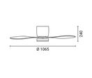 Ventilateur de Plafond LED 18W CCT Noir avec Télécommande Ø107cm