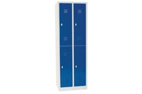 Manutan Expert - Vestiaire multicases 300mm 2x4 cases bleu - Acier, 1800x630x500mm, Livré monté, 10 ans garantie