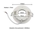 Support Spot Encastrable GX53 LED Rond BLANC