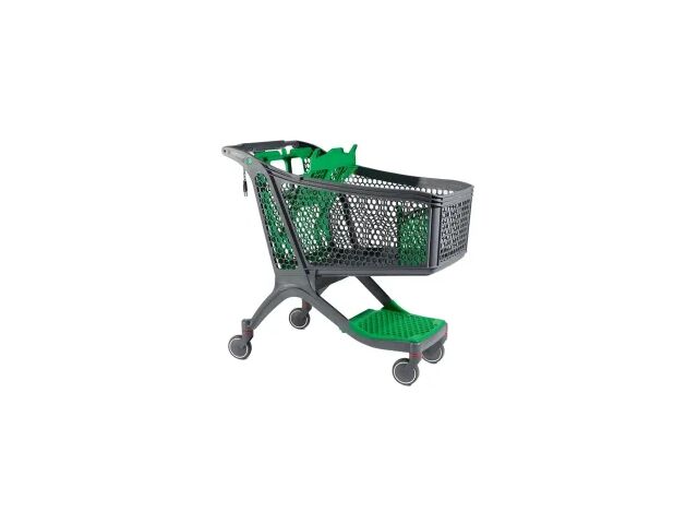 Chariot supermarché 175L + accessoires