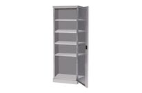 Caray - Armoire Haute Inox 1 Porte 4 Tablettes - L600xP500xH1800mm - Charge 100kg/tablette - Meuble Rangement Atelier