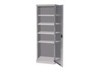 Caray - Armoire Haute Inox 1 Porte 4 Tablettes - L600xP500xH1800mm - Charge 100kg/tablette - Meuble Rangement Atelier