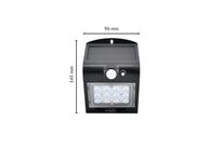 Applique Murale Solaire LED 1.5W IP65 220lm avec Détecteur de Mouvement