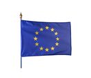 Drapeau européen fixé sur hampe