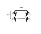 Plafonnier Carré Noir et Blanc 4 Spots Orientables en Saillie pour Ampoule GU10