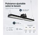 Suspension LED industrielle linéaire 150W/200W/250W 185lm/w avec Détecteur de Mouvement -