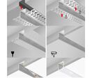 Profilé Aluminium encastré 2m pour Ruban LED Double Couvercle Blanc Opaque - Pack de 5