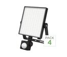 Pack de  4 - Projecteur LED Connecté WiFi RGBW 20W IP44 avec Détecteur de Mouvement