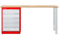 Établi modulaire Rubberwood avec armoire à tiroirs 5T 2000 mm MW Tools MOD20LP5R