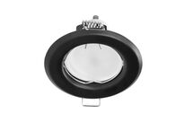 Support Spot GU10/MR16 Encastrable Rond Acier Noir
